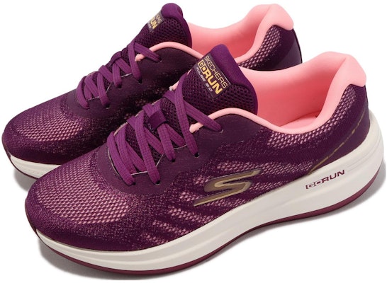 Skechers Go Run Pulse 2.0 耐磨防滑 低筒 跑步鞋 女款 深紫色 Lookbook Skechers Go Run Pulse 2.0 耐磨防滑 低筒 跑步鞋 女款 深紫色