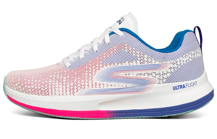 (Women) Skechers Go Run Pulse 'White Neon Pink Blue' 128105-WMLT