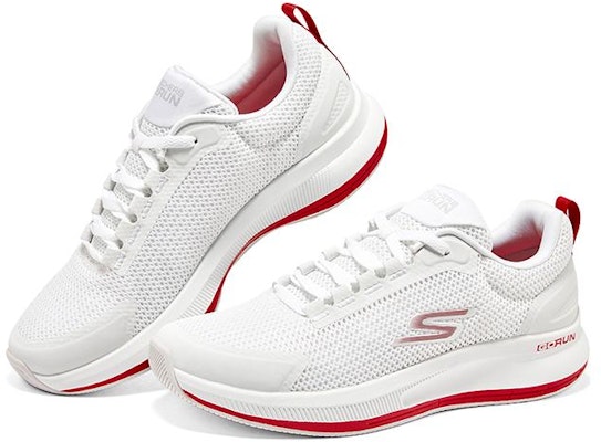 Skechers Go Run Pulse 防滑耐磨 低筒 跑步鞋 女款 白紅 Lookbook Skechers Go Run Pulse 防滑耐磨 低筒 跑步鞋 女款 白紅