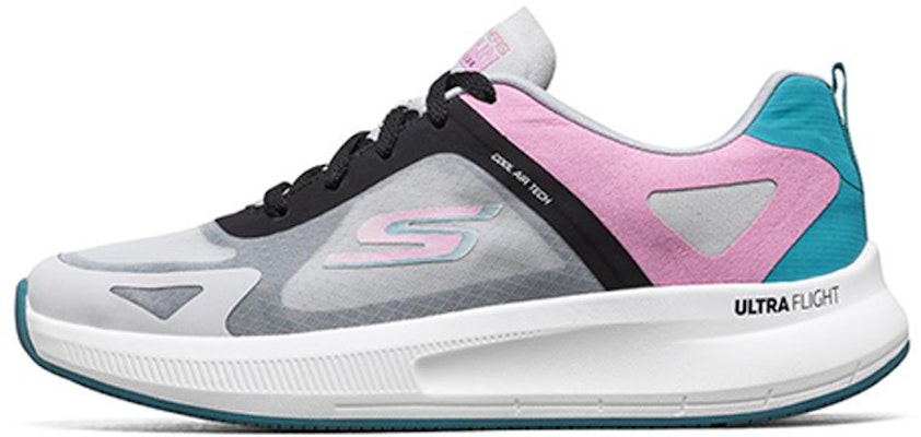 (Women) Skechers Go Run Pulse 'White Grey Pink' 128079-WMLT Buy (Women) Skechers Go Run Pulse 'White Grey Pink' 128079-WMLT