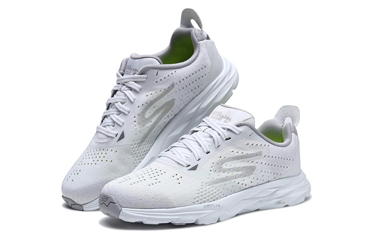 Lookbook Skechers Go Run Ride 6 低筒緩震耐磨跑步鞋 女款 白