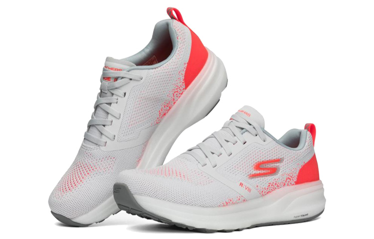 Lookbook (W) Skechers Go Run Ride 8 Baskets Blanc/Rose/Gris 15224-LGPK
