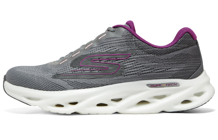(Women) Skechers Go Run Speed 'Grey Purple Swirl' 129501-GYPR