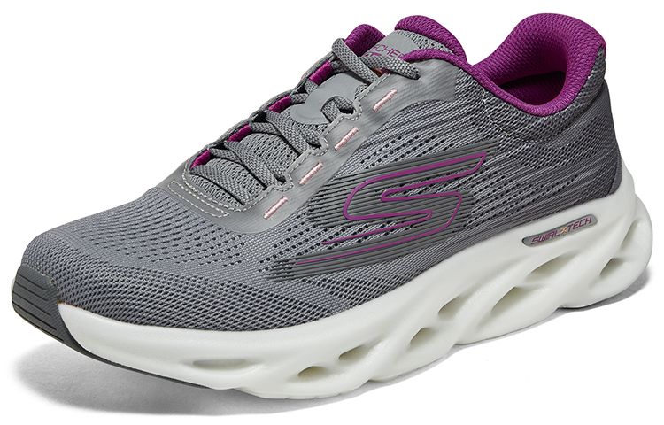 Lookbook (W) 스케쳐스 고런 스피드 '회보라 소형' (Skechers Gorun Speed 'Grey Purple Swirl' - shortened) 129501-GYPR