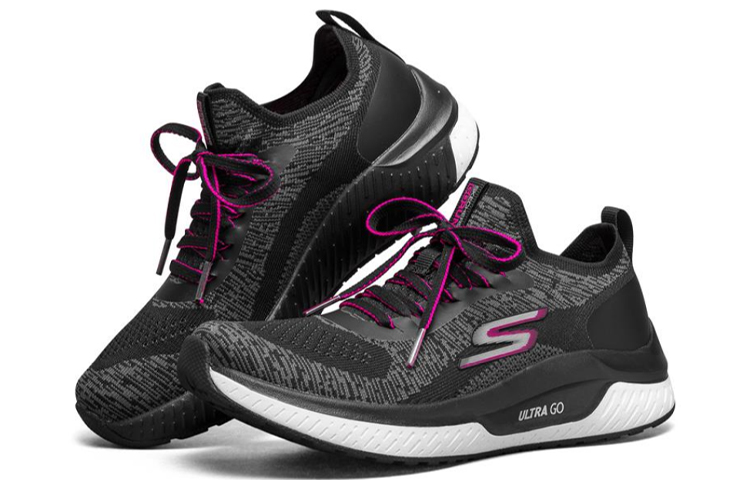 (W) Skechers Go Run Steady Sports Shoes Black/White/Purple 圖 3