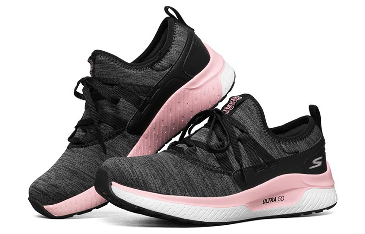Lookbook (W) Skechers Go Run Steady ''Grau Pink'' 128040-BKPK