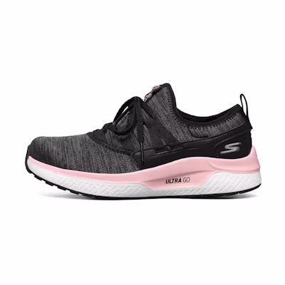 (W) Skechers Go Run Steady 'Grey Pink'