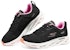 (W) Skechers GO RUN Swirl Tech 'Hitam Putih Merah Jambu' 129496-BKPK