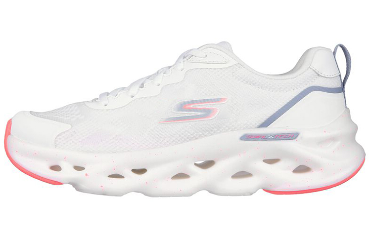(Women) Skechers Go Run Swirl Tech 'White' 128794-WBLP