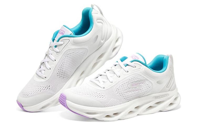 Order (W) Skechers GO RUN Swirl Tech 'Putih Biru' 129496-WBL