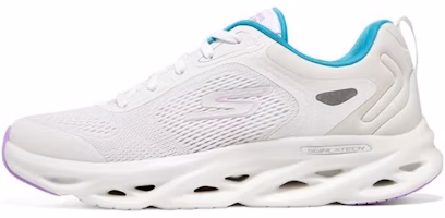 (Women) Skechers GO RUN Swirl Tech 'White Blue' 129496-WBL (Women) Skechers GO RUN Swirl Tech 'White Blue' 129496-WBL