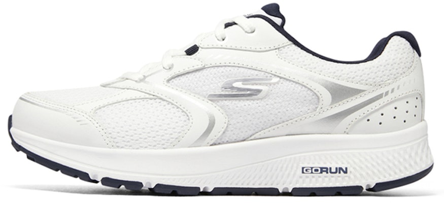 (Women) Skechers Go Run Consistent 'White Navy Blue' 128280-WNV Buy (Women) Skechers Go Run Consistent 'White Navy Blue' 128280-WNV