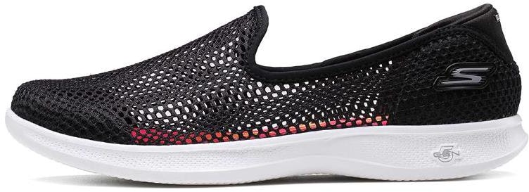 women-skechers-go-step-lite-black-white-14464-bkw