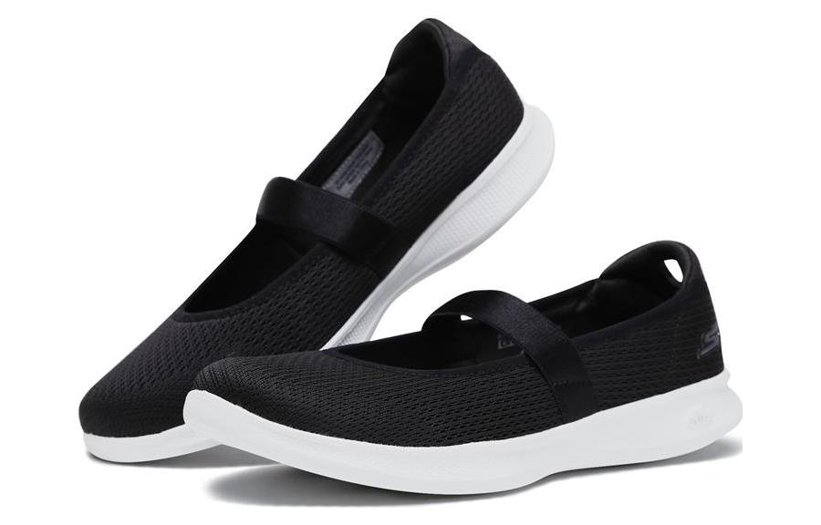 Lookbook (W) Skechers Go Step Lite 'Hitam Putih' 14482-BKW