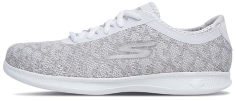 (Women) Skechers Go Step Lite Champ 'White Silver' 14713-WSL (Women) Skechers Go Step Lite Champ 'White Silver' 14713-WSL
