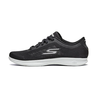 (W) Skechers Go Step Lite Ultrasock 'Black White'