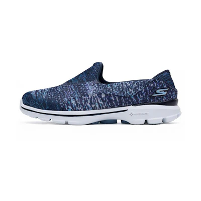 (W) Skechers Go Walk 3 'Blue and White Slip-On'