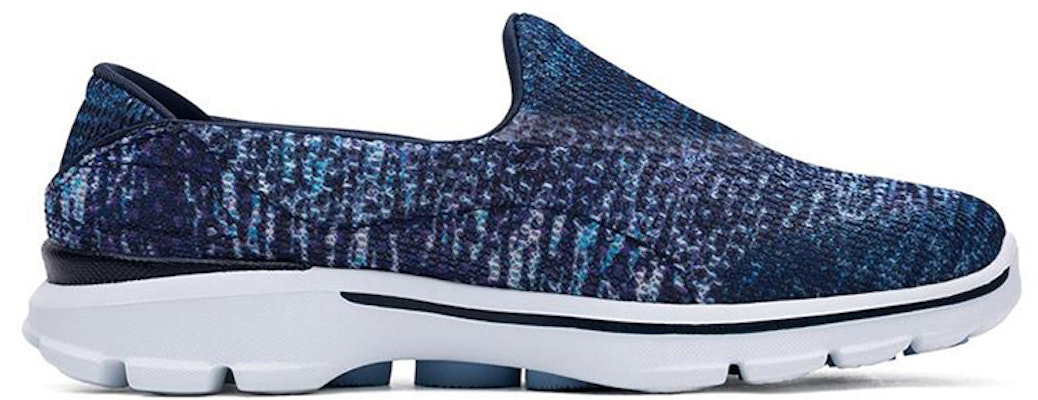 (Women) Skechers Go Walk 3 'Blue and White Slip-On' 14057C-NVW Order (Women) Skechers Go Walk 3 'Blue and White Slip-On' 14057C-NVW