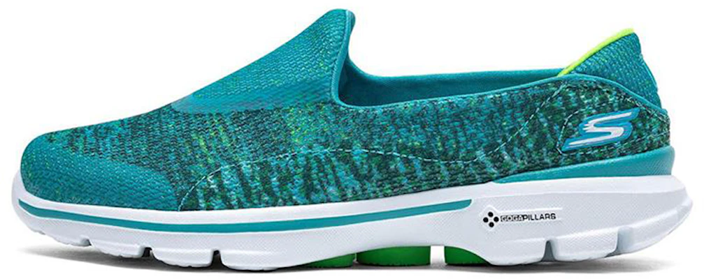 (Women) Skechers Go Walk 3 'Blue Green Slip-On' 14057C-TEAL Buy (Women) Skechers Go Walk 3 'Blue Green Slip-On' 14057C-TEAL