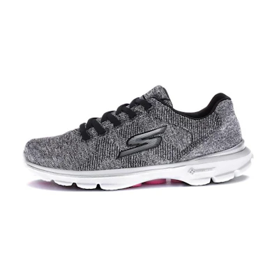 (W) Skechers Go Walk 3 'Grey Black'