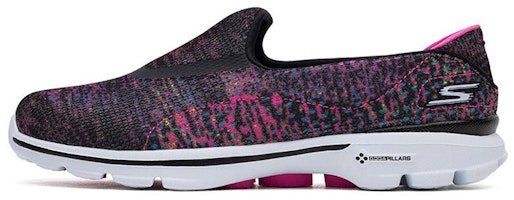 (Women) Skechers Go Walk 3 Slip-On 'Black Multicolor' 14057C-BKMT (Women) Skechers Go Walk 3 Slip-On 'Black Multicolor' 14057C-BKMT