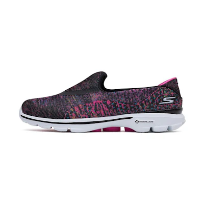 (W) Skechers Go Walk 3 Slip-On 'Black Multicolor'