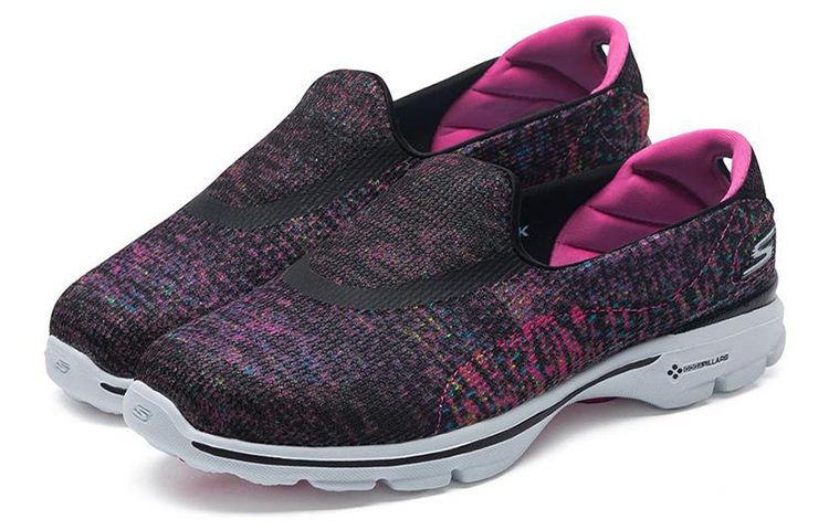 Lookbook (W) Skechers Go Walk 3 Slip-On 'Hitam Pelbagai Warna' 14057C-BKMT
