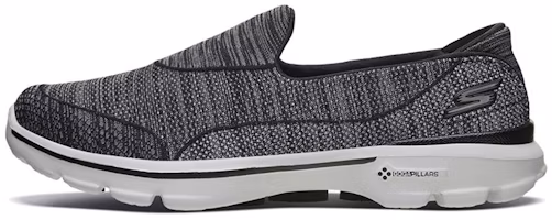 (Women) Skechers Go Walk 3 Slip-On 'Black Grey' 14046-BKGY (Women) Skechers Go Walk 3 Slip-On 'Black Grey' 14046-BKGY