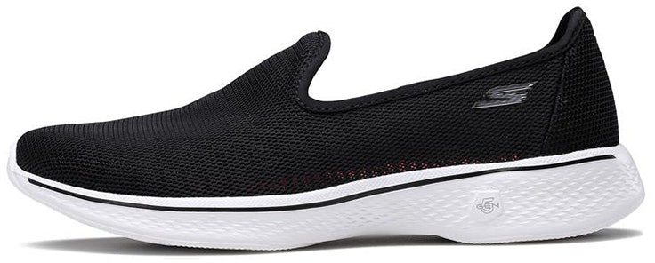 women-skechers-go-walk-4-black-and-white-14906-bkw
