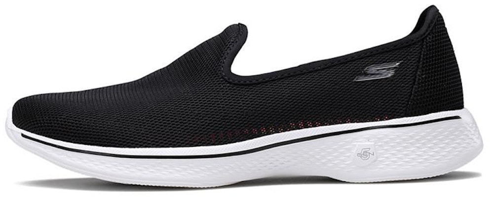 (Women) Skechers Go Walk 4 'Black and White' 14906-BKW Buy (Women) Skechers Go Walk 4 'Black and White' 14906-BKW