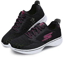 Lookbook Skechers Go Walk 4 運動休閒鞋 女款 黑桃紅