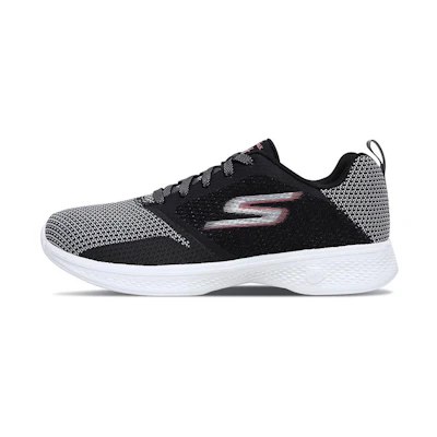 (W) Skechers Go Walk 4 'Black Pink'