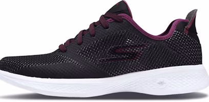 (Women) Skechers Go Walk 4 'Black Purple' 14935-BKPR (Women) Skechers Go Walk 4 'Black Purple' 14935-BKPR