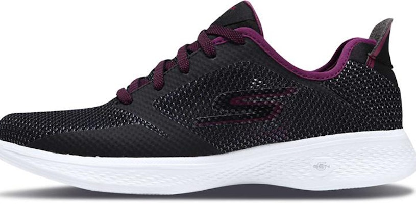 (Women) Skechers Go Walk 4 'Black Purple' 14935-BKPR Buy (Women) Skechers Go Walk 4 'Black Purple' 14935-BKPR