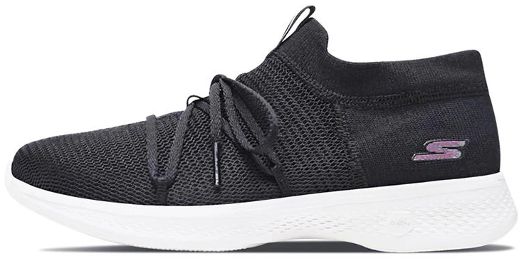 women-skechers-go-walk-4-black-white-14995-bkw