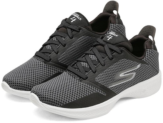 (W) Skechers Go Walk 4 'Fascinate Hitam Putih' 14914-BKW Lookbook (W) Skechers Go Walk 4 'Fascinate Hitam Putih' 14914-BKW