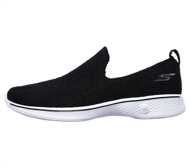 women-skechers-go-walk-4-gifted-black-and-white-14918-bkw