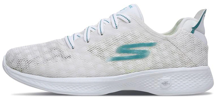 (Women) Skechers Go Walk 4 'White Teal Green' 14936-WTQ Buy (Women) Skechers Go Walk 4 'White Teal Green' 14936-WTQ