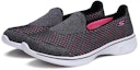 Lookbook (W) Skechers Go Walk 4 Slip-On 'Hitam Merah Jambu' 14145-BKHP