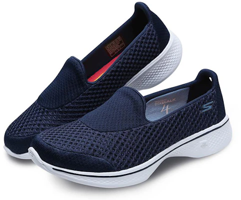 (Women) Skechers Go Walk 4 Slip-On 'Blue White' 14145-NVW Lookbook (Women) Skechers Go Walk 4 Slip-On 'Blue White' 14145-NVW