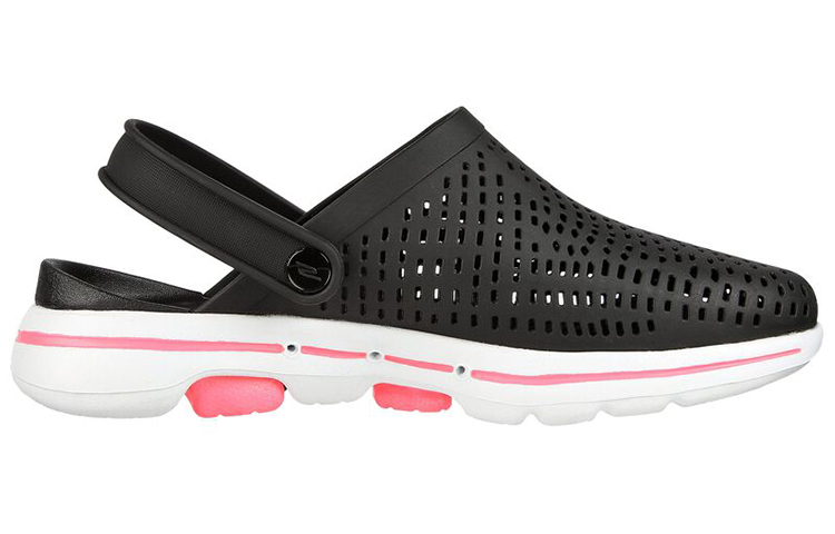 (W) Skechers Go Walk 5 'Black Cutout Sport Sandal' 圖 2