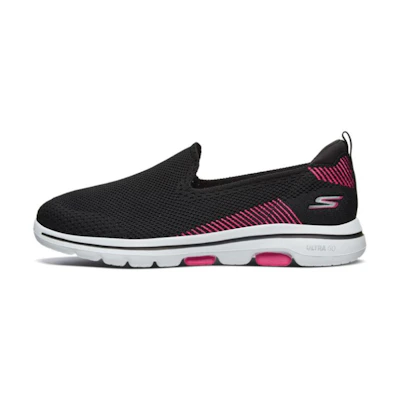 (W) Skechers Go Walk 5 'Black Pink'