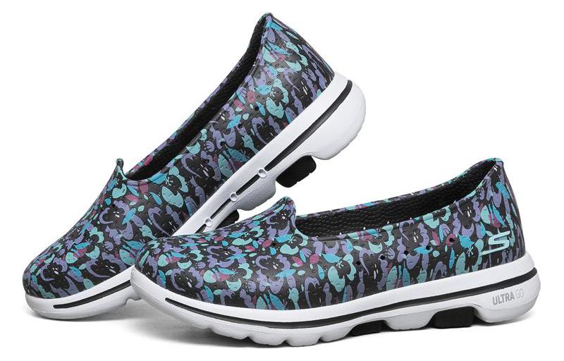 Lookbook Skechers 健走 5 防滑透氣輕便 低筒 運動休閒鞋 女款 黑紫