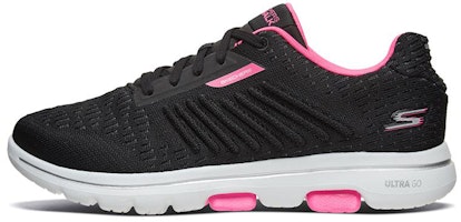 (Women) Skechers Go Walk 5 'Black Red' 667110-BKHP (Women) Skechers Go Walk 5 'Black Red' 667110-BKHP