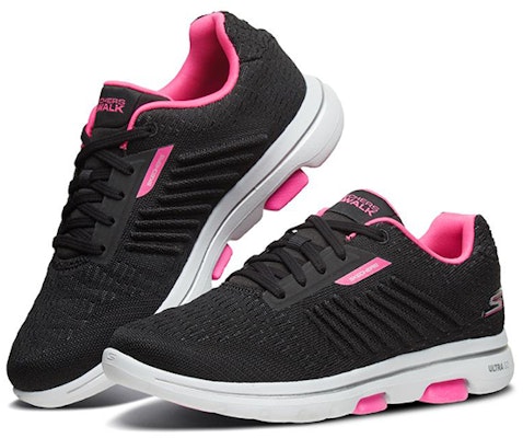 (Women) Skechers Go Walk 5 'Black Red' 667110-BKHP Lookbook (Women) Skechers Go Walk 5 'Black Red' 667110-BKHP