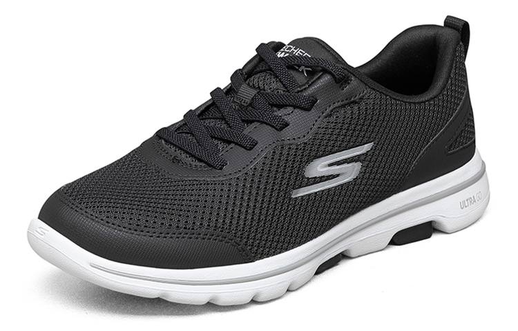 Lookbook Skechers Go Walk 輕便減震輕便休閒 低幫跑步鞋 女款 黑色