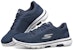 (W) Skechers Go Walk 5 Kasut Lari Biru/Putih 15902-NVW