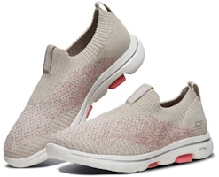 (W) スケッチャーズ GOwalk 5 ランニングシューズ ブラウン/ピンク/ホワイト 15915-NTCL Order (W) スケッチャーズ GOwalk 5 ランニングシューズ ブラウン/ピンク/ホワイト 15915-NTCL