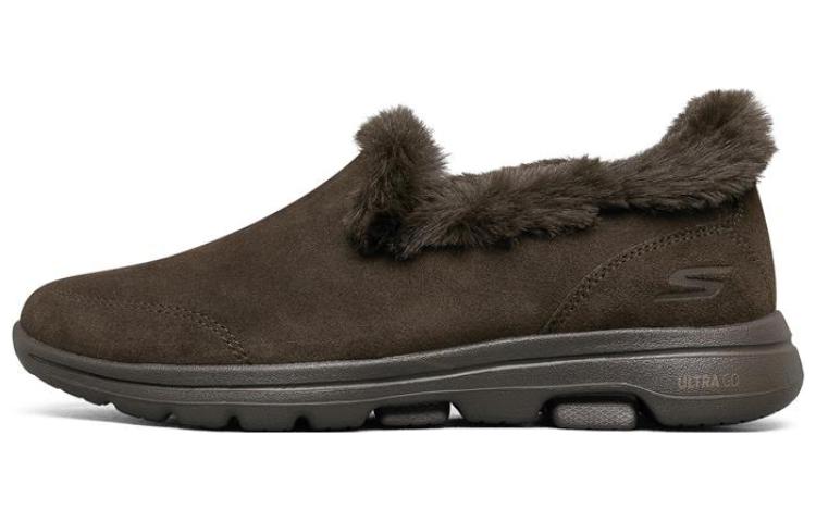 (Women) Skechers Go Walk 5 'Chocolate Fleece-Lined' 18250-CHOC