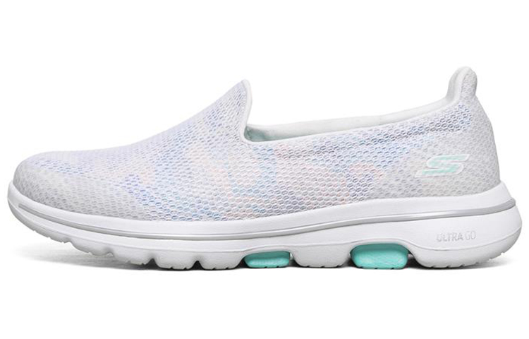 (Women) Skechers Go Walk 5 'Colorful White' 124005-WMLT